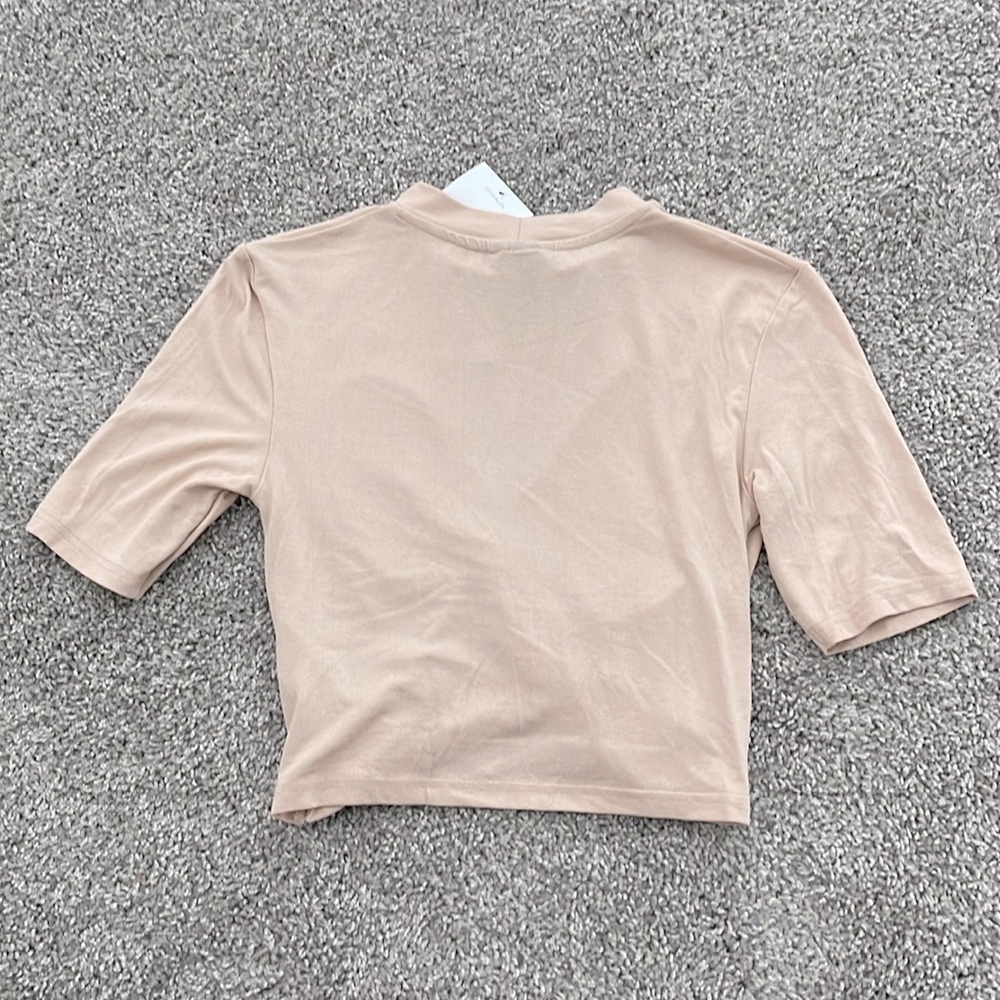 NWT Topshop Women’s Blush Pink Crop Top - Size US 6 / UK 10 - Picture 4 of 4